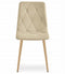 Fluwelen stoel - 4 stuks - lichtbeige - zelfmontage