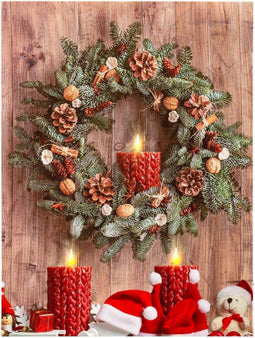 Schilderij Kerstmis Multicolour Hout Canvas 30 x 40 x 1,8 cm