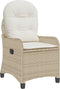 vidaXL - Ligbed - met - Kussen - Beige - Poly - Rattan