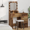 vidaXL - Make-uptafel - met - LED-verlichting - - - Oud - Hout, - 50x41x135 - cm