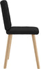 vidaXL - Eetkamerstoelen - 2 - st - stof - zwart