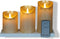 Anna's Collection - 3ST OPLAADBARE KAARS WAX GOUD RUSTIEK BEWEGENDE...