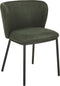 MINA - Eetkamerstoel set van 2 - Donkergroen - Polyester