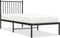 vidaXL - Bedframe - met - hoofdbord - metaal - zwart - 75x190 - cm