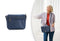 Pia Sassi Elegante Leren Handtas - Blauw - Maat 41 - 25x23x7 cm
