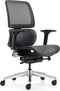 BENS 839DCR-Synchro-3 - Luxe Ergonomische Bureaustoel - Zwevende Zitting - Gepolijst Aluminium Voete