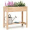 Coast Houten Verhoogde Tuinbak - Ergonomische Plantenbak met Opbergrek - 81 x 38 x 77 cm - Natuurlijk Sparrenhout