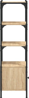 vidaXL - Boekenkast - 3-laags - 41x30x109,5 - cm - bewerkt - hout - sonoma - eiken