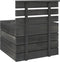 vidaXL - Tuinmiddenbank - pallet - massief - grenenhout - donkergrijs