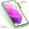 Accezz Samsung Galaxy S22 - Liquid Silicone Backcover - Schokabsorberend - Groen