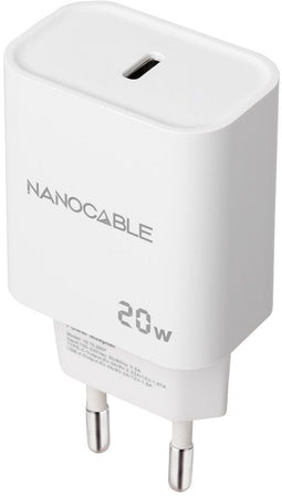 Nanocable 10.10.2005 - Auto oplader - USB-C 20 W - Wit