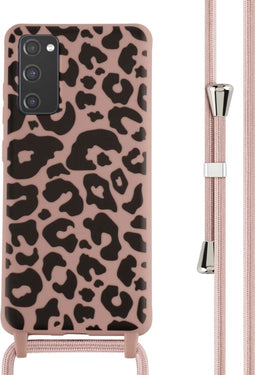 iMoshion Hoesje Geschikt voor Samsung Galaxy S20 FE Hoesje Met Koord - iMoshion Siliconen design hoesje met koord - Roze / Animal Pink