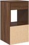 vidaXL - Nachtkastje - met - lade - 35x34x66,5 - cm - bruin - eikenkleurig