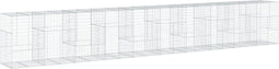 vidaXL - Schanskorf - 1000x100x150 - cm - gegalvaniseerd - ijzer - zilverkleurig