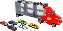 Roadblasters Vrachtwagen met 6 Auto's en Afschietfunctie, 36cm