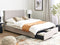 ROCHELLE - Bed opbergruimte - Lichtgrijs - 140 x 200 cm - Polyester