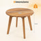 Coast Bijzettafel - Ronde Tuintafel van Massief Acaciahout - 43 x 43 x 35 cm - Naturel