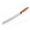 Robert Herder Broodmes met Golf - RVS - Handgeslepen - Lemmet 19.5 cm - Heft Kersenhout