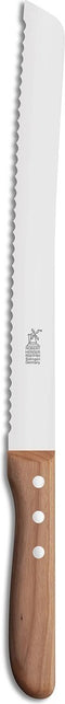 Robert Herder Broodmes met Golf - RVS - Handgeslepen - Lemmet 26 cm - Heft Kersenhout