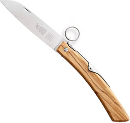 Robert Herder IBEX - Zakmes - Inklapbaar - Lemmet 120 mm - RVS - Heft Olijfhout