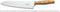 Robert Herder K-Chef Koksmes - RVS - Lichte Ronding - Lemmet 22.5 cm - Heft Abrikooshout