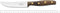 Robert Herder K-Steakmes - Breed - RVS - Glad - Lemmet 13 cm - Heft Walnotenhout