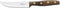 Robert Herder K-Steakmes - Breed - RVS - Glad - Lemmet 13 cm - Heft Walnotenhout