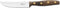 Robert Herder K-Steakvork en Steakmes - Breed - RVS - Glad - Lemmet 12.5 cm - Heft Walnotenhout