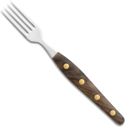 Robert Herder K-Steakvork - RVS - Lengte 21.5 cm - Heft Walnotenhout