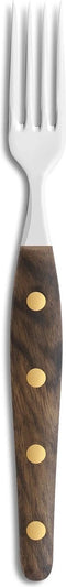 Robert Herder K-Steakvork - RVS - Lengte 21.5 cm - Heft Walnotenhout