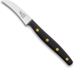 Robert Herder K0 Aardappelschilmes Tourneermes - RVS - Gebogen - Lemmet 7 cm - Heft POM Zwart