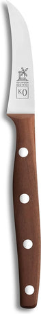 Robert Herder K0 Aardappelschilmes Tourneermes - RVS - Gebogen - Lemmet 7 cm - Heft Pruimenhout