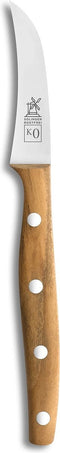 Robert Herder K0 Aardappelschilmes Tourneermes - RVS - Gebogen - Lemmet 7 cm - Heft Abrikooshout