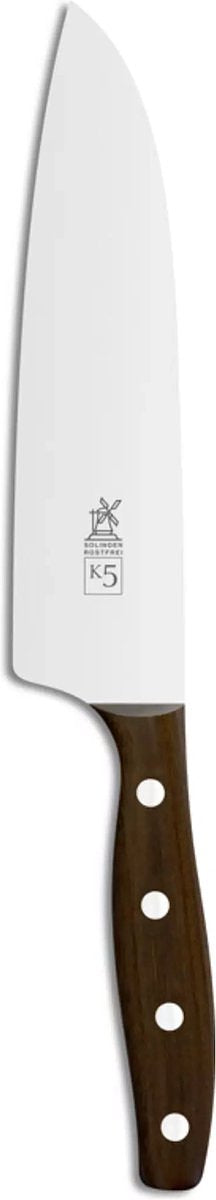 Robert Herder K5 Koksmes XL - RVS - Licht Gebogen - Lemmet 18 cm - Heft Cumaru Hout