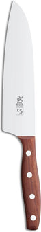 Robert Herder K5 Koksmes XL - RVS - Licht Gebogen - Lemmet 18 cm - Heft Pruimenhout