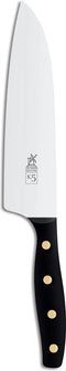 Robert Herder K5 Koksmes XL - RVS - Licht Gebogen - Lemmet 18 cm - Heft POM Zwart