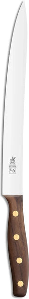 Robert Herder K6 Vleesmes / Fileermes - RVS - Spits - Lemmet 23 cm - Heft Walnotenhout