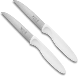 Robert Herder Klassiker 1972 Aardappelmes 8.5 cm Roestvrijstaal met Wit Kunststof Anti-Slip 2 Stuks