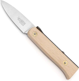Robert Herder Lierenaar - Steakmes Zakmes - RVS - Lemmet 9 cm - Heft Beukenhout