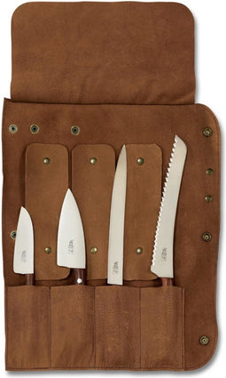 Robert Herder Messenfoudraal - Messenetui - Leder - 4 Messen