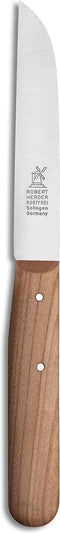 Robert Herder Molenmes - Schilmesje - RVS - Recht - Lemmet 104 mm - Heft Kersenhout