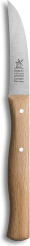 Robert Herder Molenmes - Schilmesje - Tourneermesje - RVS - Krom - Lemmet 70 mm - Heft Beukenhout