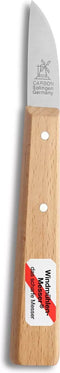 Robert Herder Molenmes - Tuinbouwmesje - Bloemenmesje - Carbonstaal - Lemmet 46 mm - Kort Heft Beukenhout