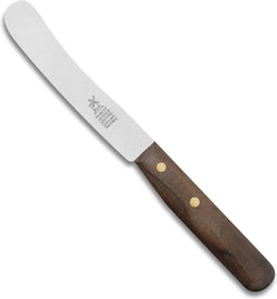 Robert Herder Ontbijtmes - Buckels - RVS - Lemmet 118 mm - Heft Walnotenhout