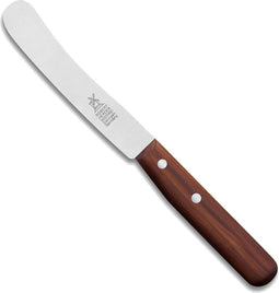 Robert Herder Ontbijtmes - Buckels - RVS - Lemmet 118 mm - Heft Pruimenhout