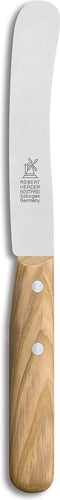 Robert Herder Ontbijtmes - Buckels - RVS - Lemmet 118 mm - Heft Olijfhout