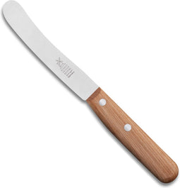 Robert Herder Ontbijtmes - Mini Buckels - RVS - Lemmet 100 mm - Heft Kersenhout