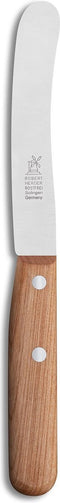 Robert Herder Ontbijtmes - Mini Buckels - RVS - Lemmet 100 mm - Heft Kersenhout