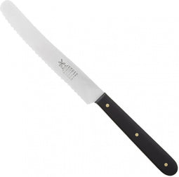 Robert Herder Ontbijtmes / Tafelmes - Frans Model - Kartel - RVS - Lemmet 12 cm - Heft POM Zwart