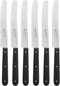 Robert Herder Ontbijtmes / Tafelmes met Kartel - RVS - Lemmet 12 cm - Heft POM Zwart - 6 Stuks